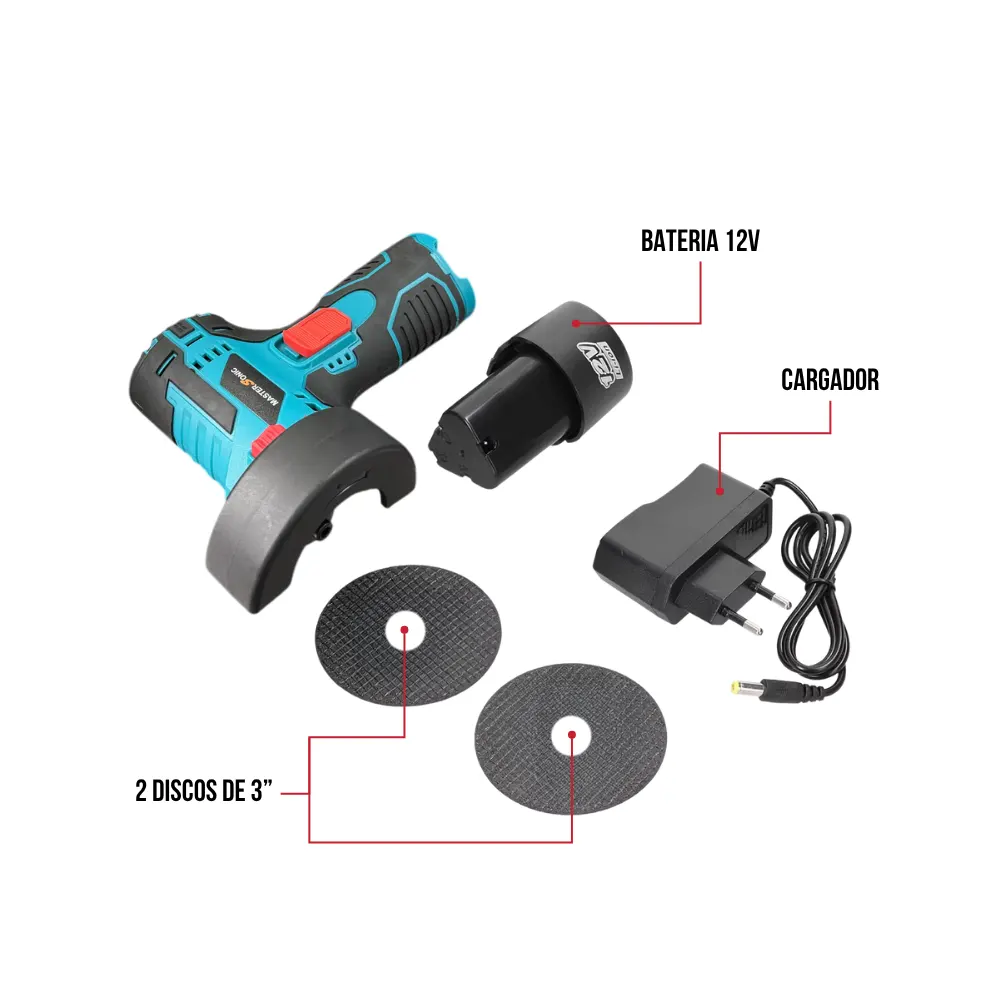 ESMERILADORA RECARGABLE MASTERSONIC