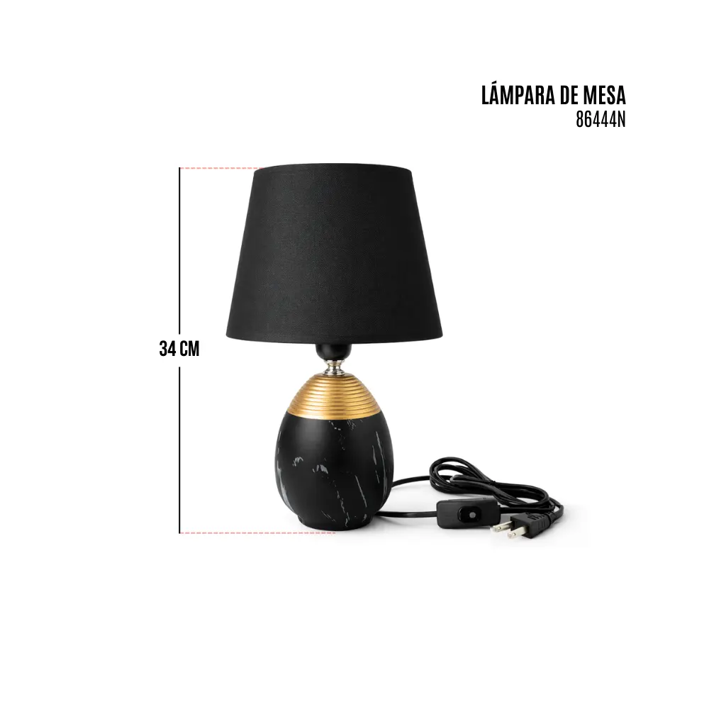 LAMPARA LED DE MESA NEGRA